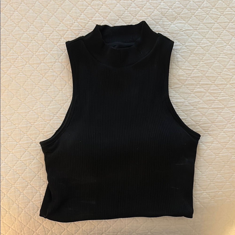 Klassy Network Black Mock Neck Crop Top